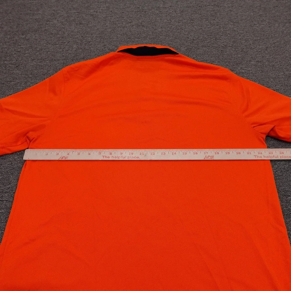 Denver Broncos Polo Shirt Mens Large Orange NFL Football Nike On Field Dri-FIT